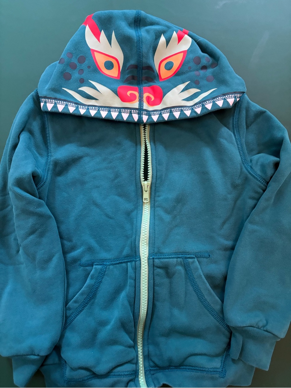 Kids Teal Dragon Zip Hoodie - Tea Collection